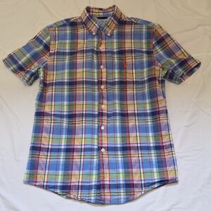 U.S. Polo Assn. Blue and Red Plaid Men's Shirt